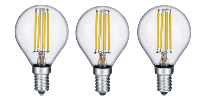 Trio 983-3400 3x LED žárovka TROPFEN 1x4W | E14 | 470lm | 3000K
