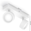 Philips 8720169174764 LED bodové svítidlo Bracia | 11W integrovaný LED zdroj | 1100 lm | 2700K