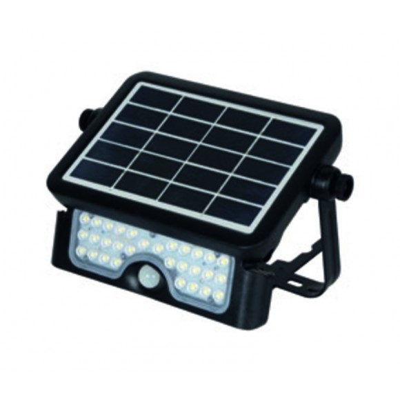Sylvania 0054046 LED venkovní nástěnné solární svítidlo s pohybovým čidlem Gizmo 1x5W | 450lm | 4000K | IP65 - černá