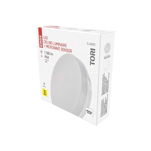 EMOS ZM4328 LED stropnice TORI  | 15W integrovaný LED zdroj | 1500lm | 4000K