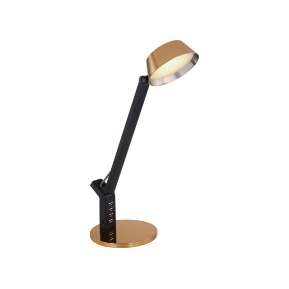 Globo 58423 LED stolní svítidlo Ursino 1x7W | 450lm | 3000-4000-6300K - dotykový spínač, stmívatelné, zlatá, černá