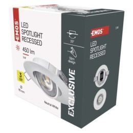 EMOS ZD3122 LED zápustné svítidlo SIMMI  | 5W integrovaný LED zdroj | 450lm | 4000K