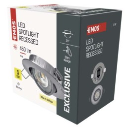 EMOS ZD3221 LED zápustné svítidlo SIMMI  | 5W integrovaný LED zdroj | 450lm | 3000K