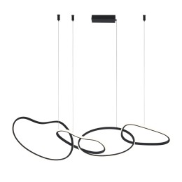 Italux PND-22412-S4-BK LED závěsný lustr Fonte | 60W LED | 5300lm | 3000-6000K