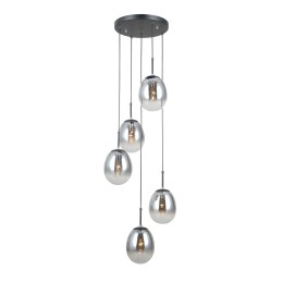 Italux PND-40825-5-BK závěsný lustr Meolo E14